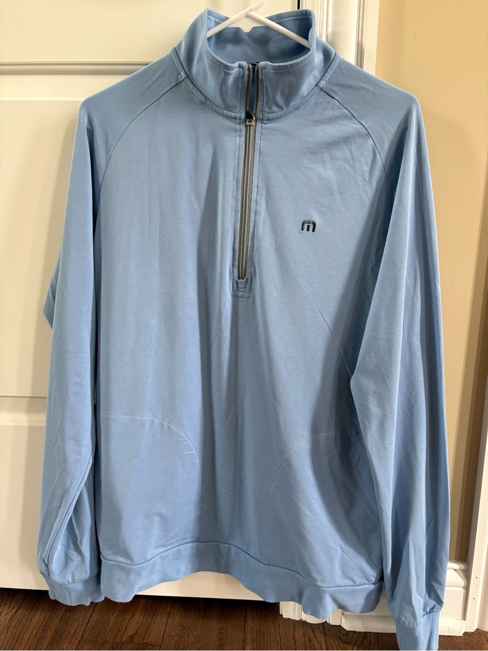 Travis Mathew Light Blue Half-Zip Pullover